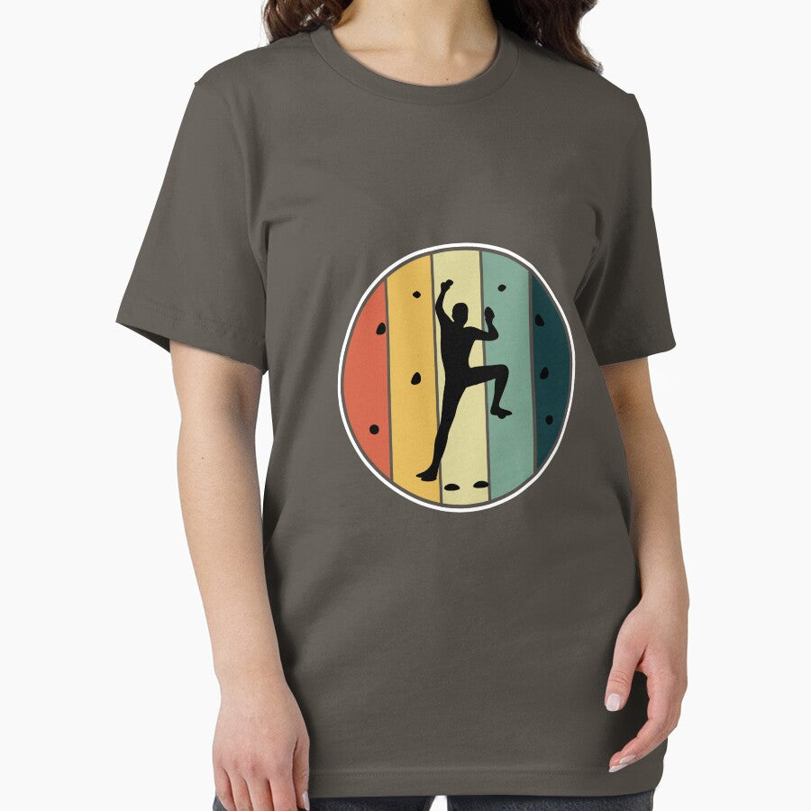 Vintage Retro Cool Climbing Bouldering Sunset Climbing Wall by ArabCorner