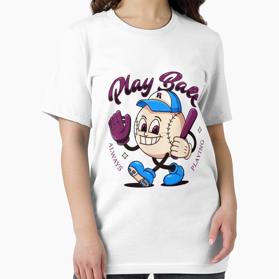 Play Ball, a cartoon illustration of a baseball mascot by Kevyn Adha