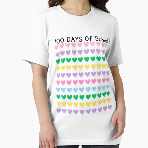 100 Days of School Shirt Hearts 100th Vintage Teacher Retro by Lokantshi ⭐⭐⭐⭐⭐