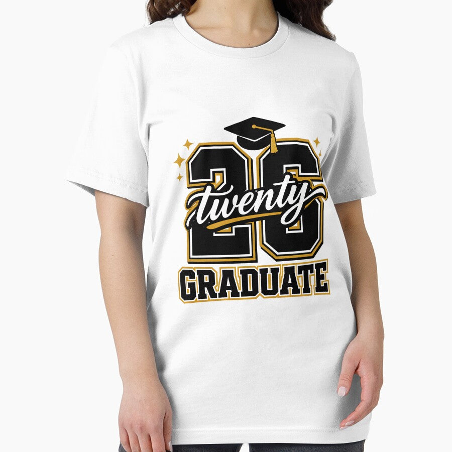 Class of 2026 Graduate T-Shirt – Black & Gold Graduation Cap Senior Design by FestivityFinds