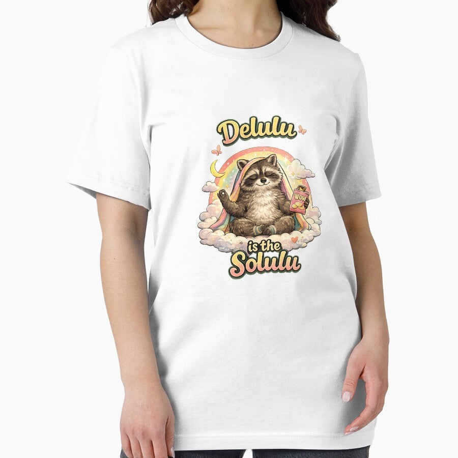 Delulu Is The Solulu Raccoon Manifesting by Yellowriversss