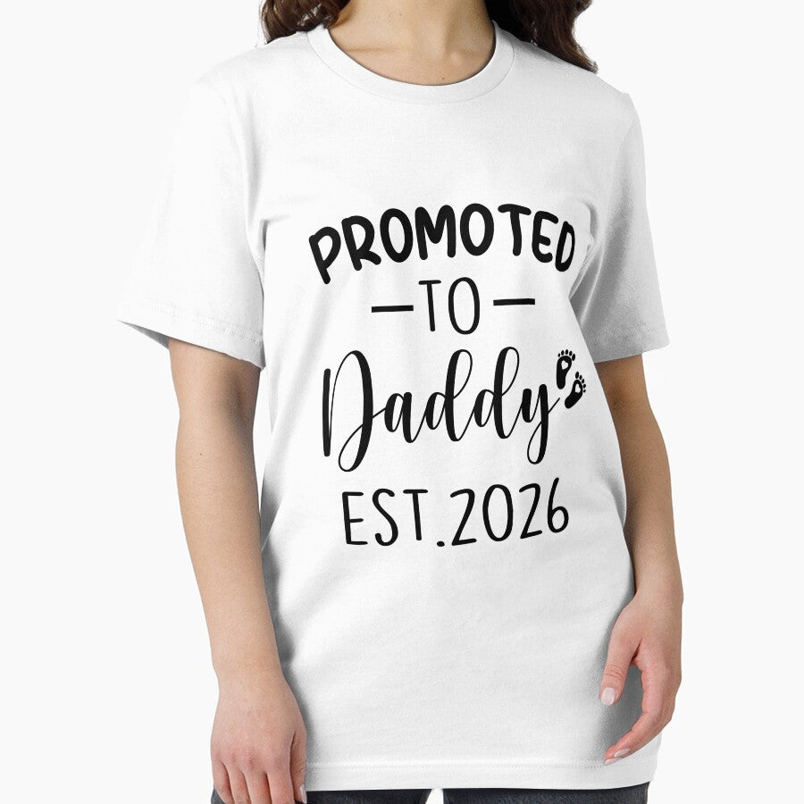 gift promoted to daddy est 2026, pregnancy announcement, father's dad, matching Mommy Daddy EST, couples pregnancy announcement  funny sarcastic Rude Offensive saying, by joygift369