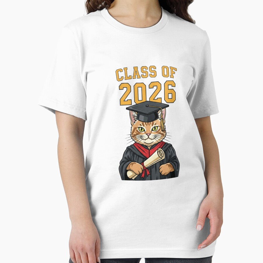 Class of 2026 cat officially graduated t-shirt by TheHappyHaul