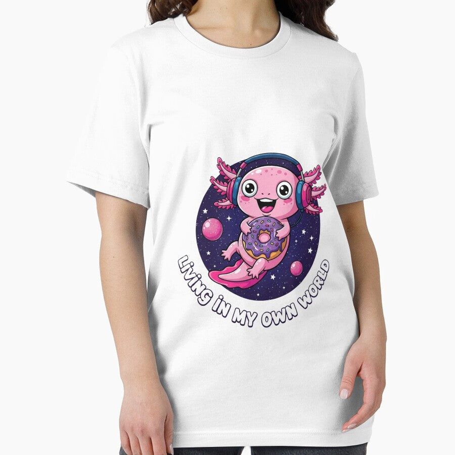 Living In My Own World Delulu Axolotl Pink Aesthetic by Moon's Arts