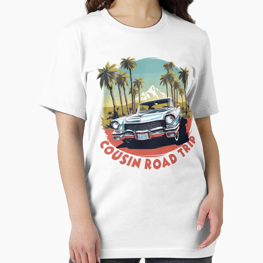 Cousin Road Trip T-Shirt | Cousins Travel Adventure Vintage Car Design by PixelWaveBD