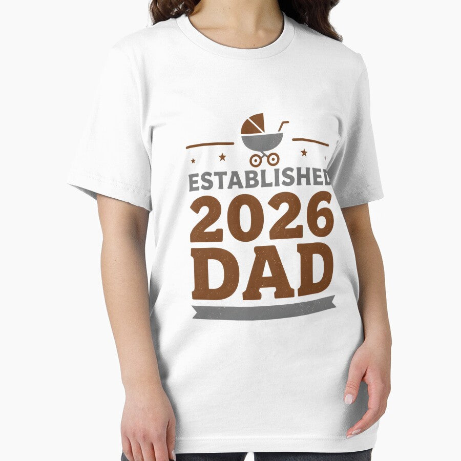 Established 2026 Dad Vintage Style New Father T-Shirt Design by FestivityFinds