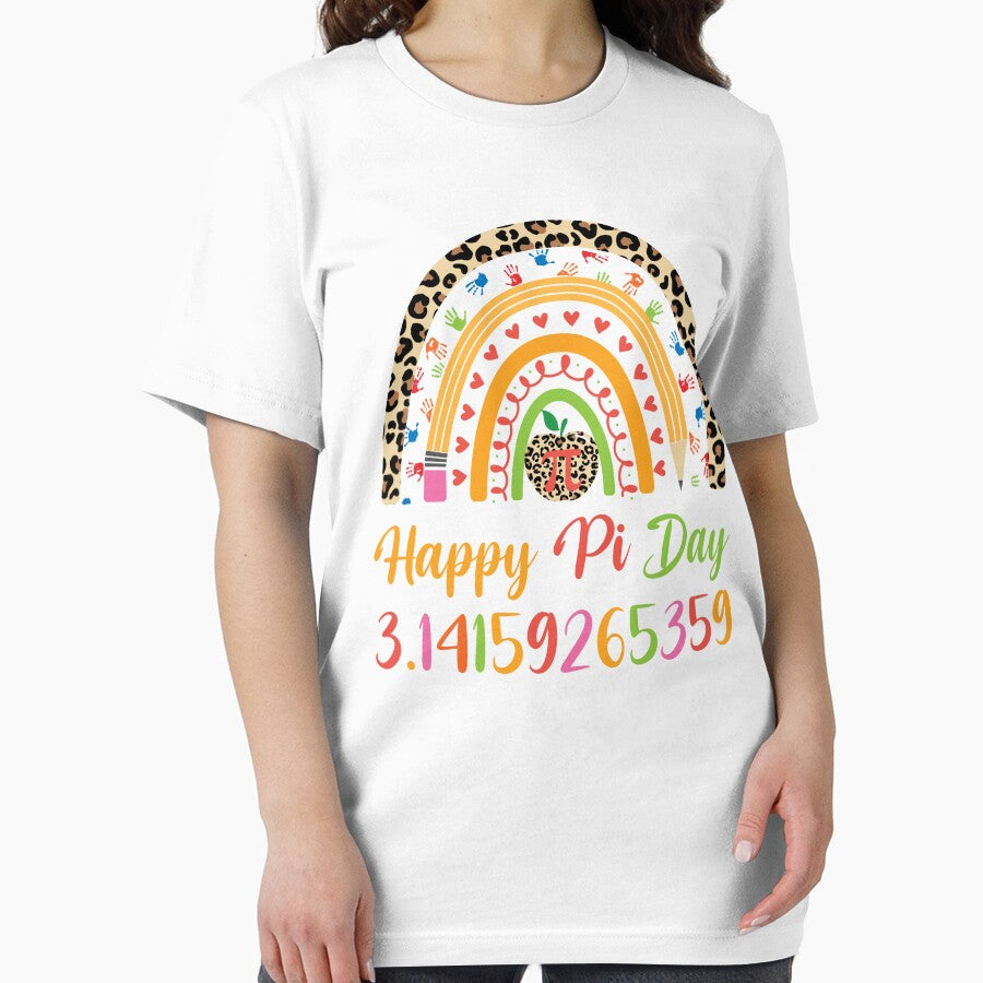Leopard Rainbow Happy Pi Day Geek Math Lover Boys Girls Kids by rifatart