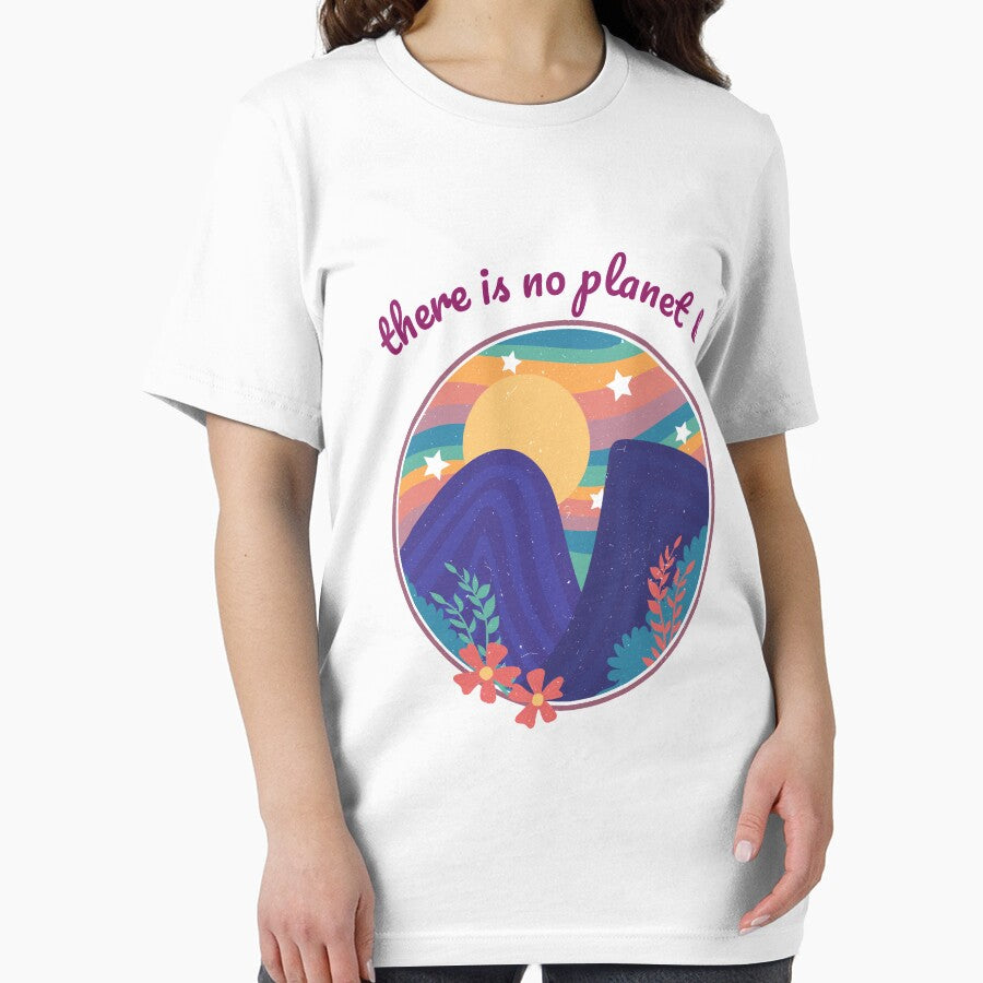 There is no Planet B - Retro Mountains with Sun by justkidding-co