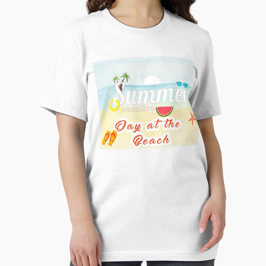 Summer Vacation Day at the Beach Tropical Family Trip Art by PixelWaveBD