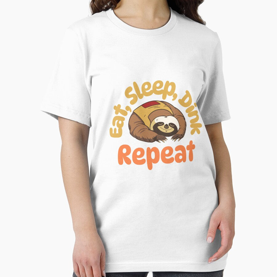 Eat, Sleep, Dink, Repeat Sloth by PatchyPrints