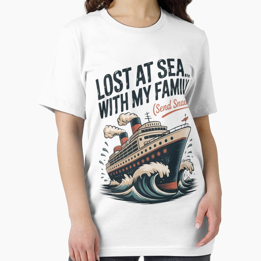 Lost at Sea with My Family 2026 | Funny Family Vacation Cruise Ship Holiday Matching Tee by omar ousalah