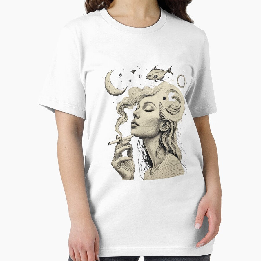 Surreal Cosmic Woman – Dreamy Celestial Smoke Art by MOTAS FASHION