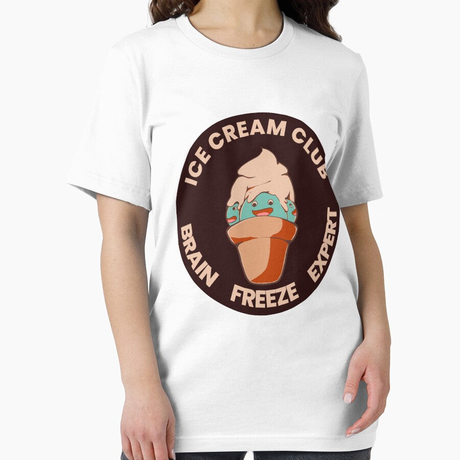 Ice Cream Club Emblem – Cute Brain Freeze Mascot Illustration by Loneliillustrat