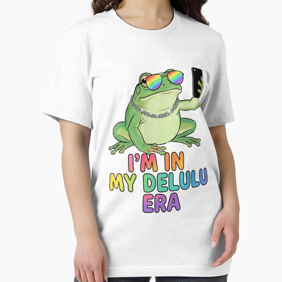 Delulu Era Frog Taking Selfie Rainbow Sunglasses by Prints by Mat