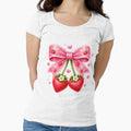 Kawaii Strawberry Bow Cute Coquette by Pampam-stickers