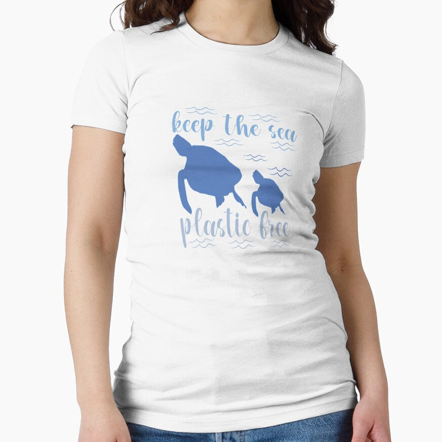 Keep the Sea Plastic Free-recycling awareness gift idea for men women and children by BRtisticDesigns