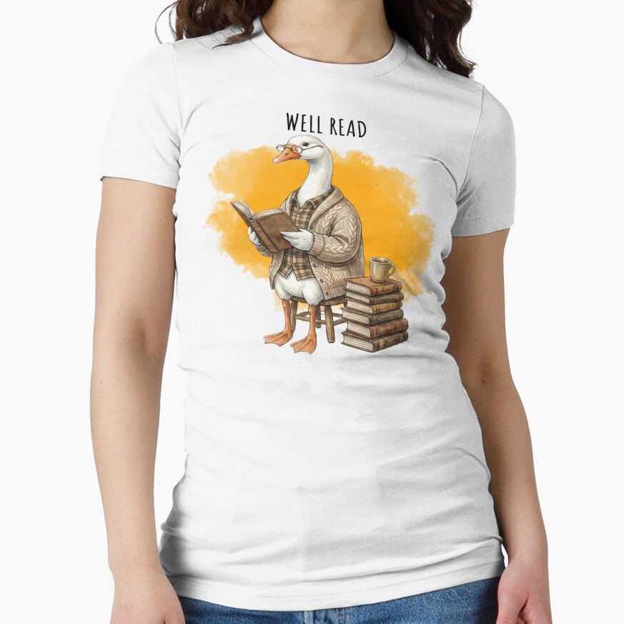 Well Read Goose Funny Book Lover Librarian Reading Books by MTJ-Mushrooms