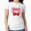 Kawaii Cherry Bow Cute Coquette by Pampam-stickers
