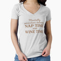 Mentally Somewhere Between Nap Time and Wine Time T-Shirt by PapaAli