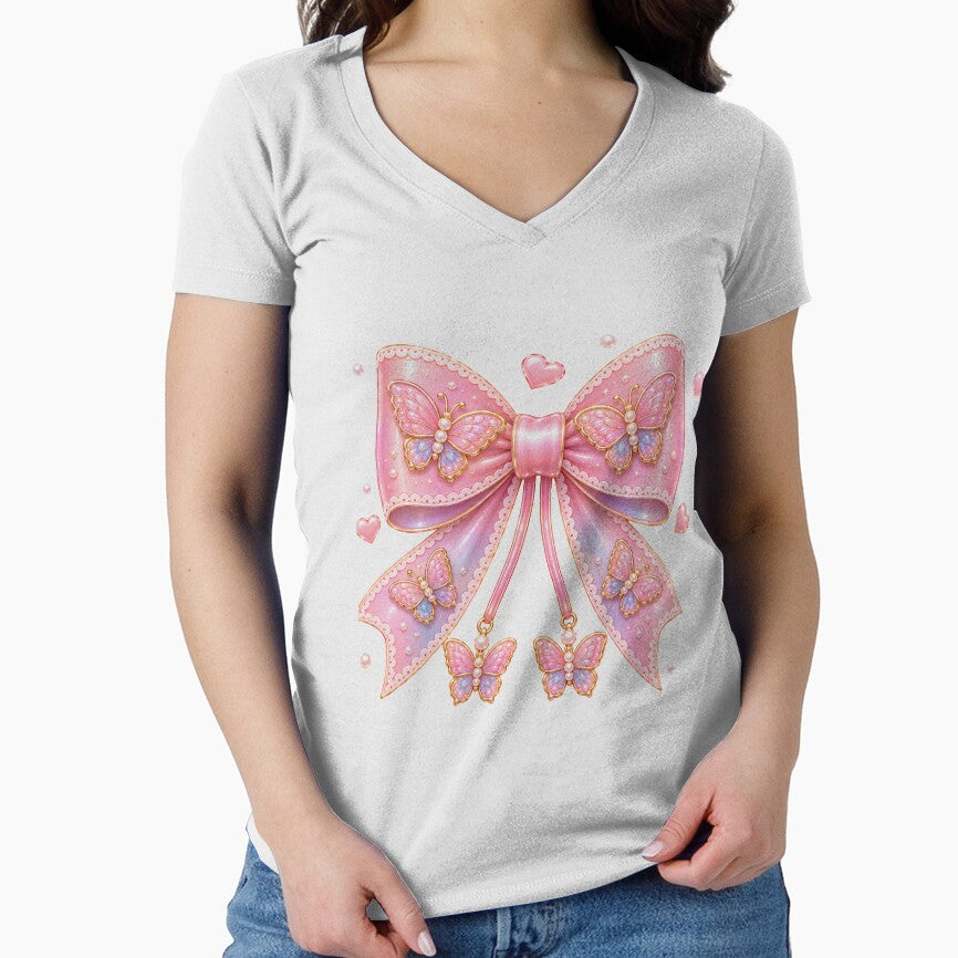 Kawaii Butterfly Bow Cute Coquette by Pampam-stickers