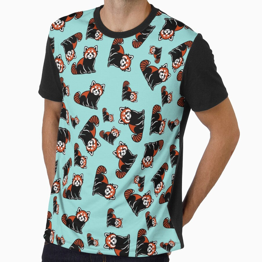 Red Panda Pattern by theartfulaspie