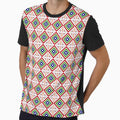 Colorful Tribal Diamond Pattern – Ethnic Geometric Textile Inspired Design by FABRIC_ARTS