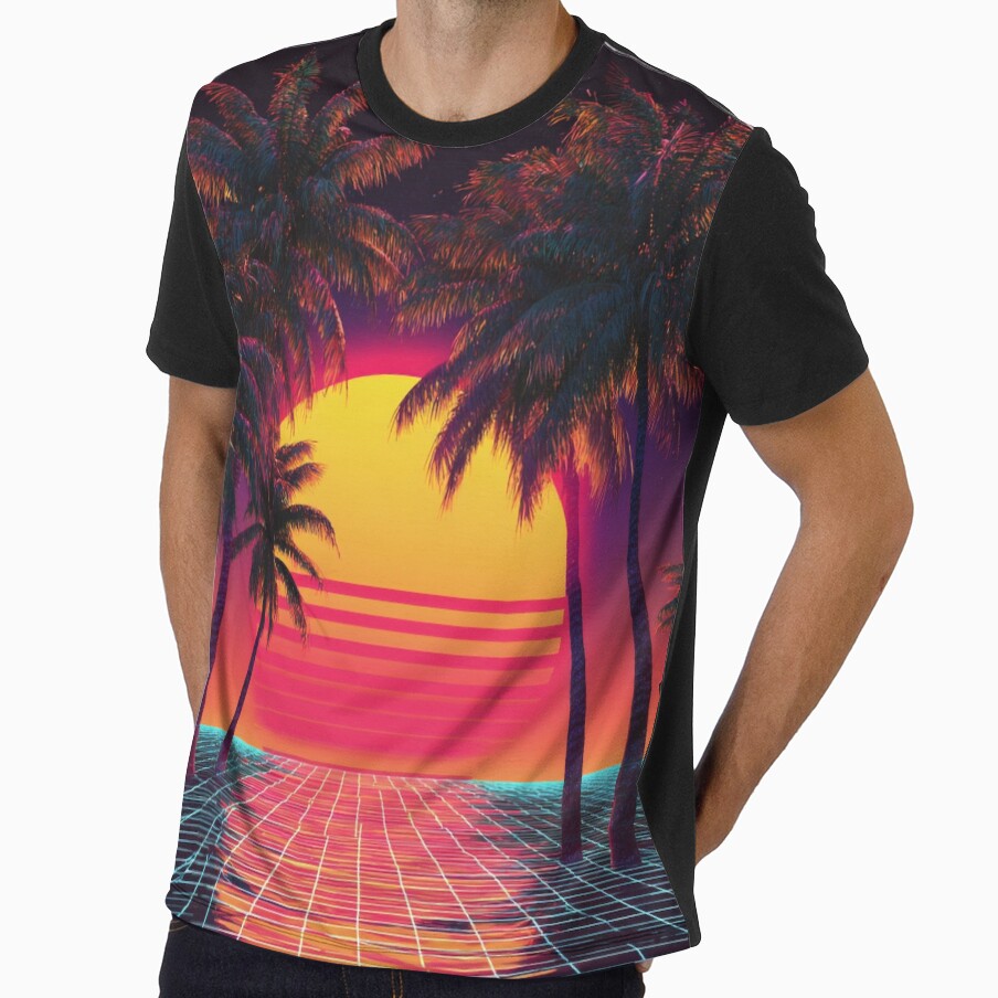 Neon Mirage: Sunset Grid Dreams by Silmoyo