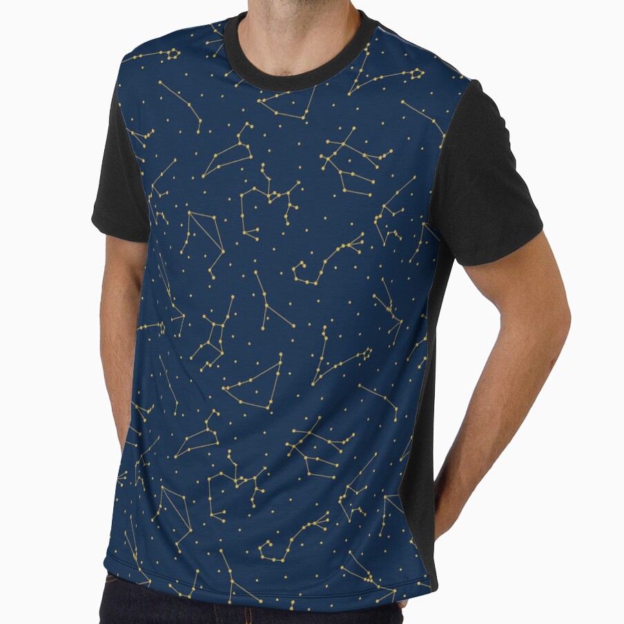 Navy and Gold Zodiac Constellations by fairy911911