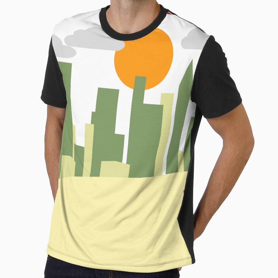 Minimalist retro cityscape by Ravenyard