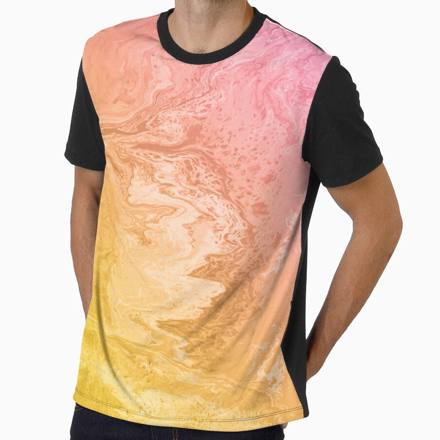 Pink and Light Sun Color Gradient  - Pastel Gradient - Pastel Pink and and Light Sun Marble by venella