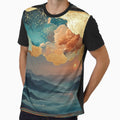 Cosmic Mountain Window – Dreamcore Horizon in Gold by SteadyRolling