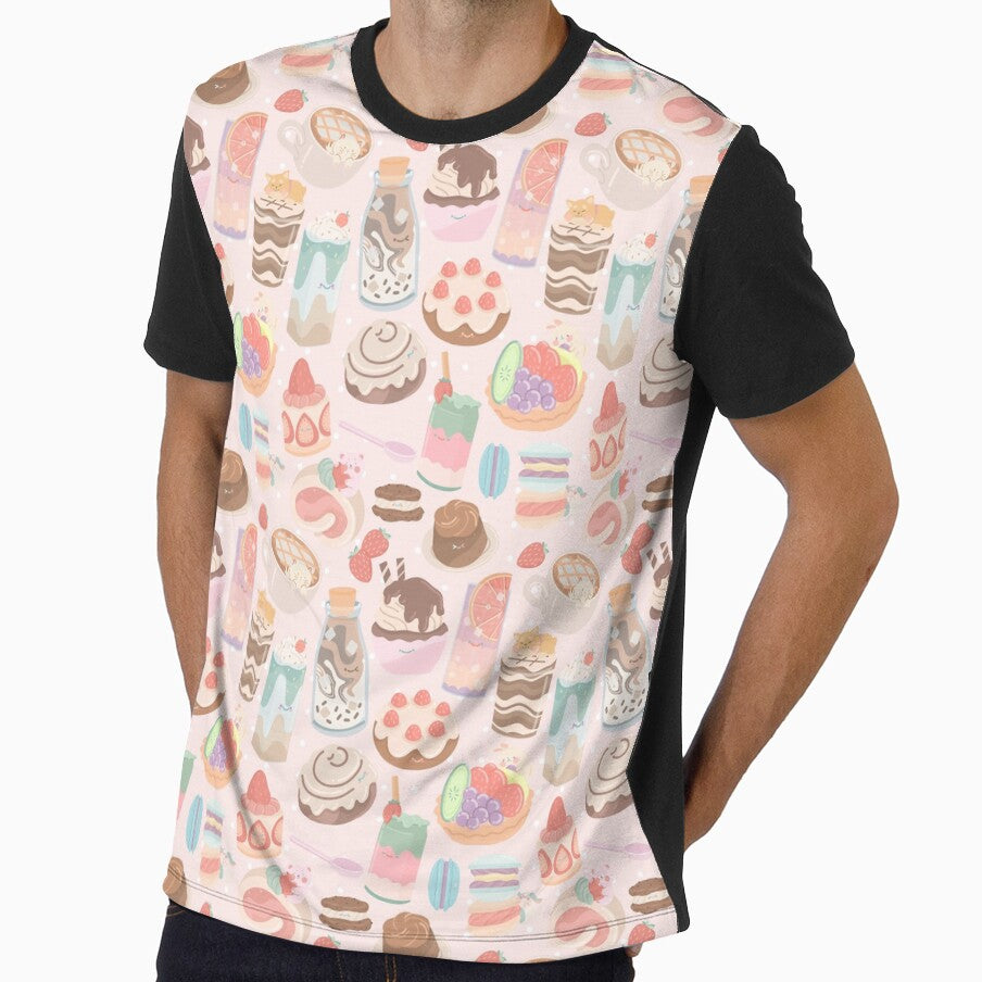 Cute Desserts Seamless Pattern Pink by MadeByBeata