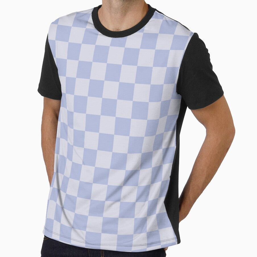 Checkerboard Mini Check Pattern in Double Pale Periwinkle Purple by kierkegaard