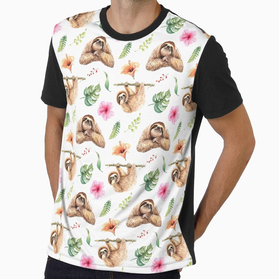 Sloths Watercolour Pattern. by erinnn41