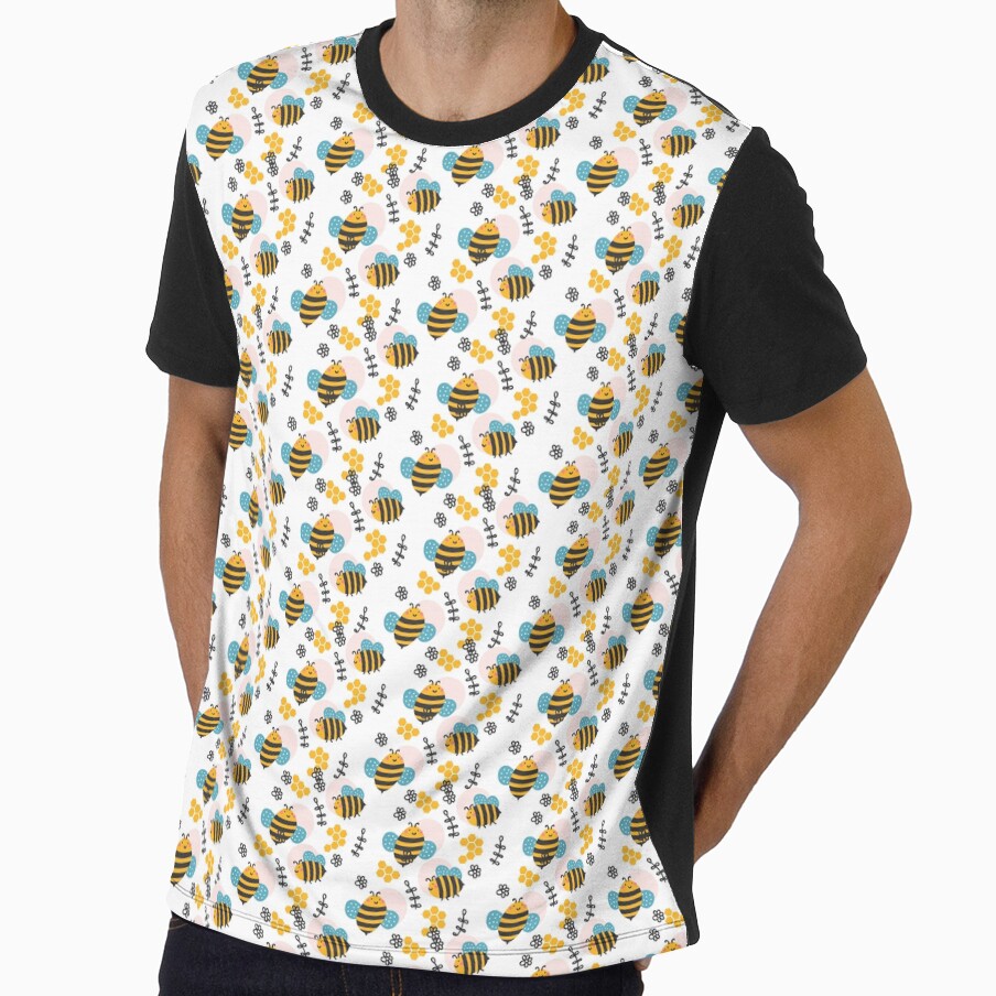 Cheerful Honey Bee Pattern Save The Bees Merchandise by CDCOnlineLLC