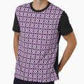 Minimalist Plum Purple Floral Mod - Retro Geometric Pattern by UniqueDesign751