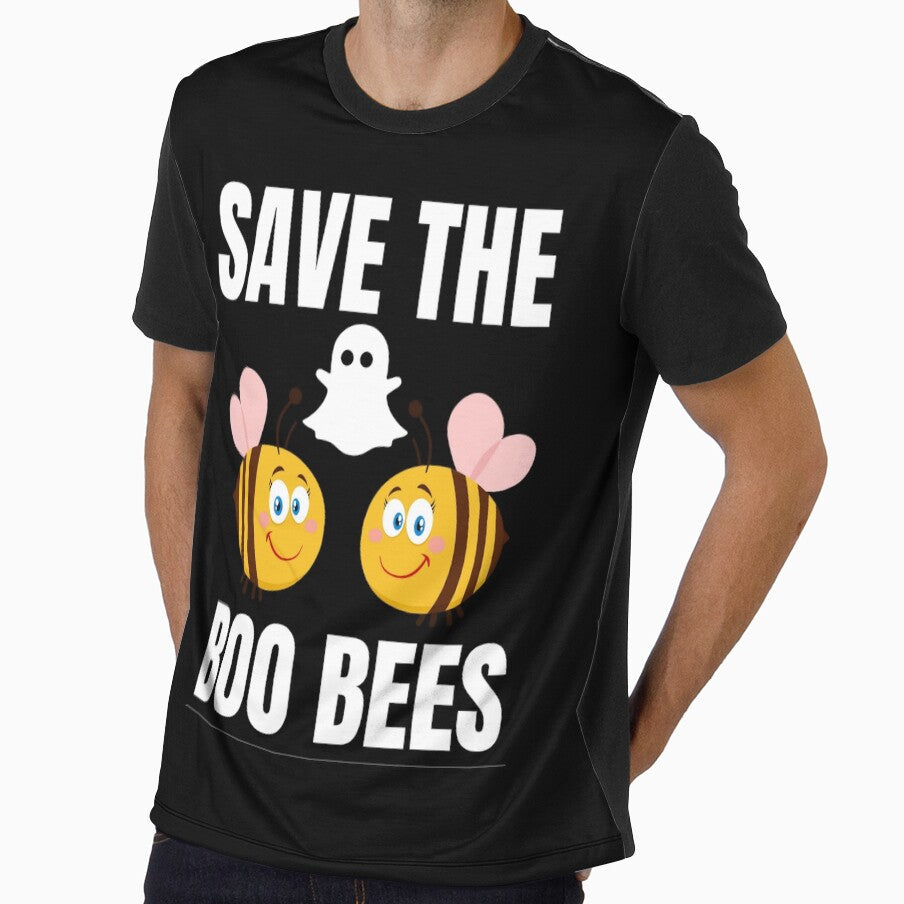 Save The Boo Bees Cute Honey Bees And Boos Halloween Breast Cancer Awareness by chetan786