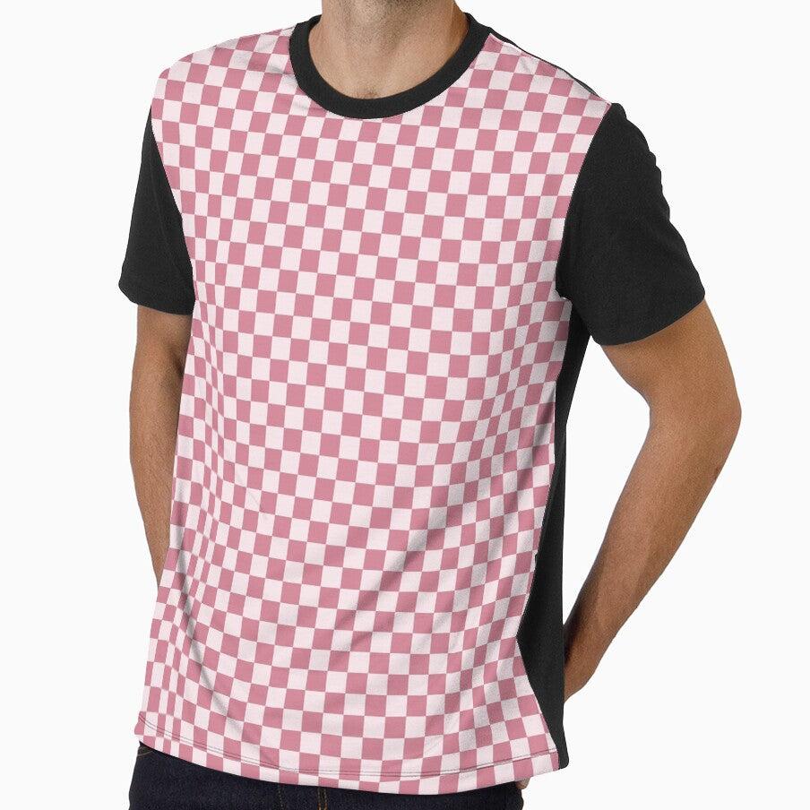 Dusty Rose Checkerboard Pattern | Soft Pink Aesthetic Checkered Grid | Minimalist Rose Pink Checkerboard | Pastel Pink Retro Checker Tile | Aesthetic Coquette Pink Checkerboard by VivaFy