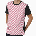 Dusty Rose Checkerboard Pattern | Soft Pink Aesthetic Checkered Grid | Minimalist Rose Pink Checkerboard | Pastel Pink Retro Checker Tile | Aesthetic Coquette Pink Checkerboard by VivaFy