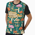 Magical Forest Mushrooms - Tropical Teal by Elizabeth Weglein