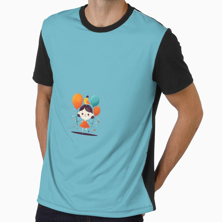 Girl with Bird – Minimalist Whimsical Design by Laila-Ahmed
