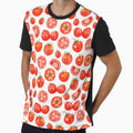Tomatoes in Watercolor (Pattern with White Background) by andrebalest.art