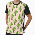 Hand drawn saguaro cactus vector seamless pattern by Familyshmot
