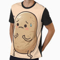 Worried Potato – Funny Anxiety Mascot Art Peach by Strange Comforts