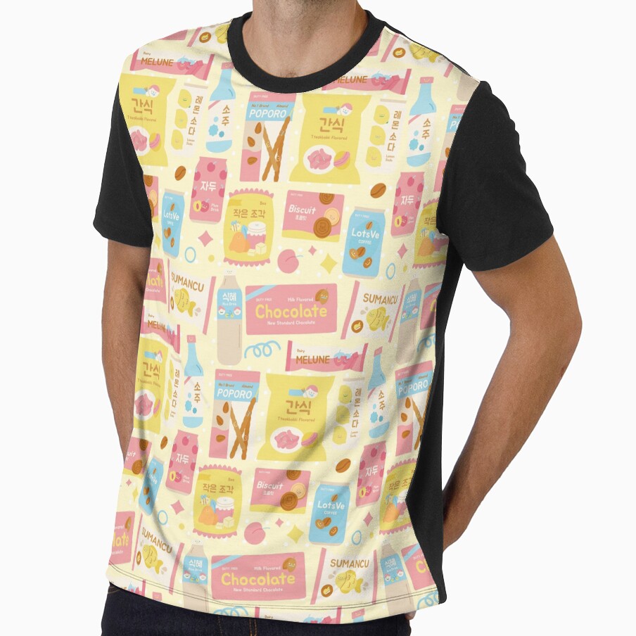 Korean Snacks Seamless Pattern Yellow by MadeByBeata
