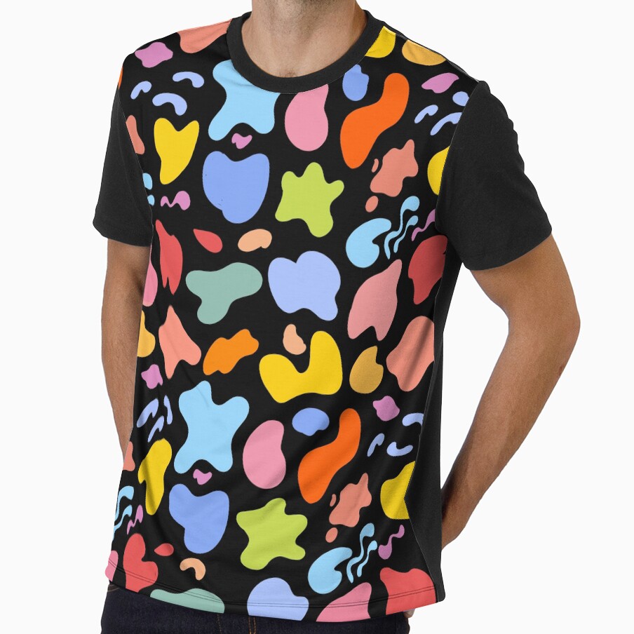 Colorful Organic Shapes Pattern - Modern Danish Pastel Abstract Art. by KojourinArt