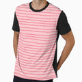 Smudgy Dotted Ink Stripes Pattern in Pink by kierkegaard