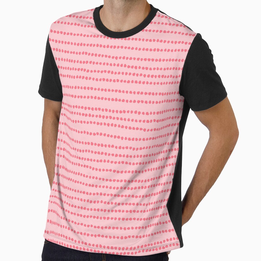 Smudgy Dotted Ink Stripes Pattern in Pink by kierkegaard