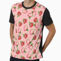 Aesthetic strawberry pattern by lucky-fern