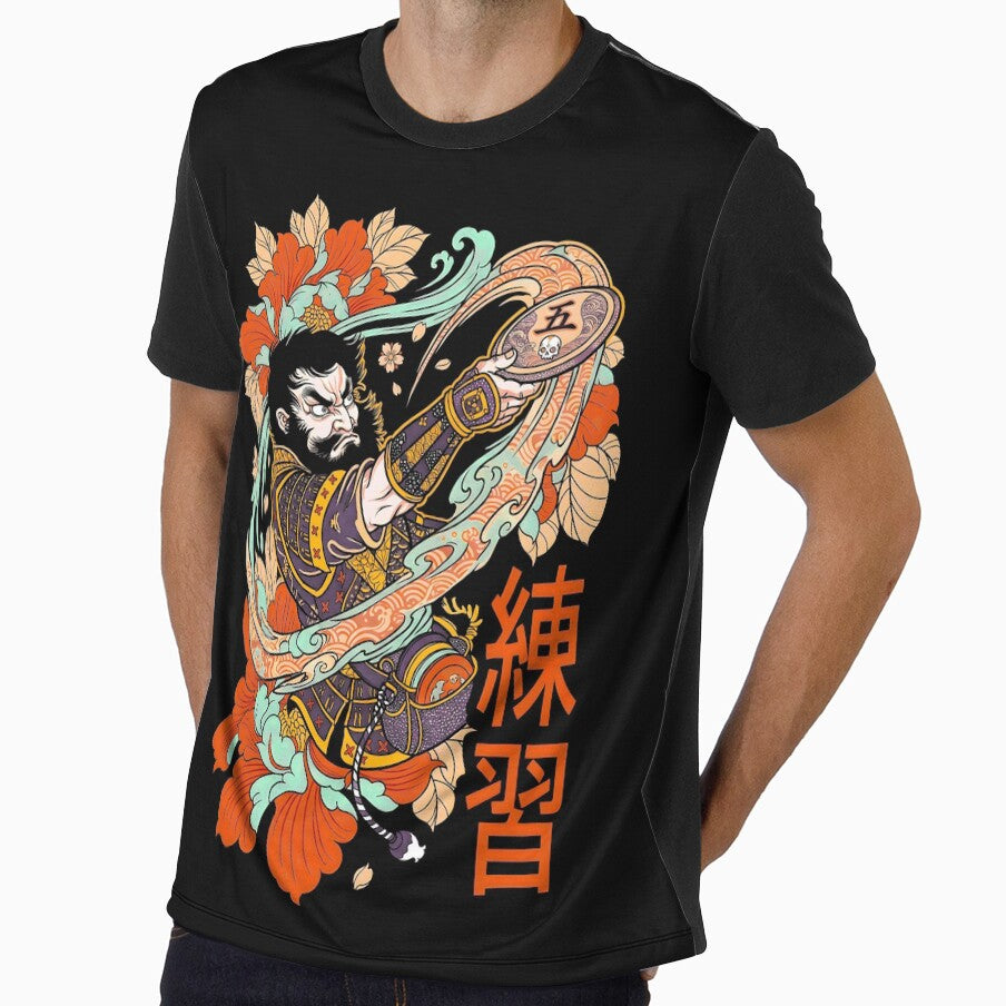 Disc Golf Player Samurai Funny Practice Kanji Vintage by GrandeDuc